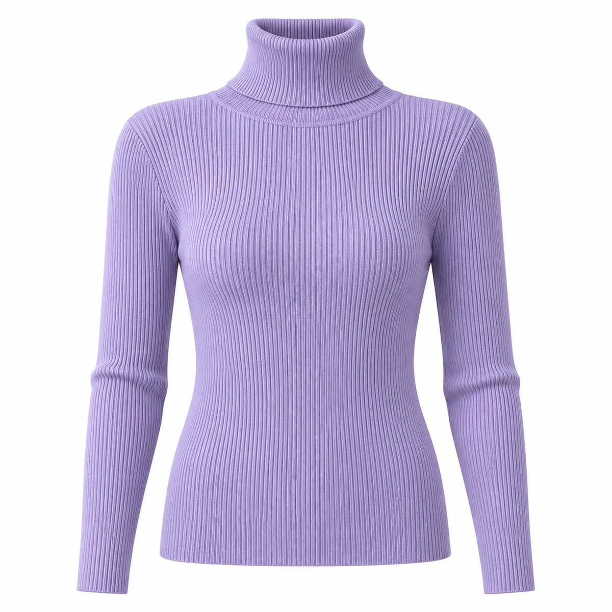 Lilac Soft Turtleneck Knit Sweater product view