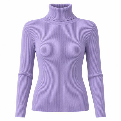Lilac Soft Turtleneck Knit Sweater product view