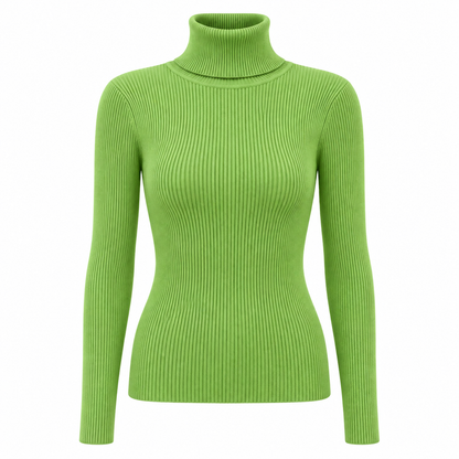 Lime Soft Turtleneck Knit Sweater product view