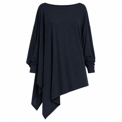 Relaxed Long-Sleeve Cotton Top