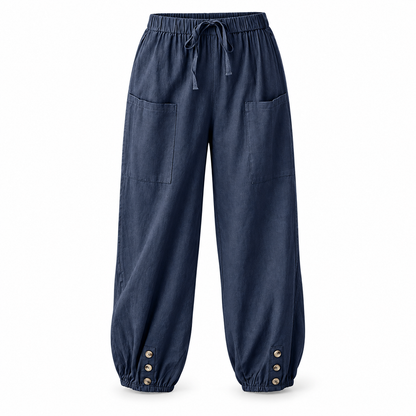 Relaxed Wide-Leg Linen Trousers
