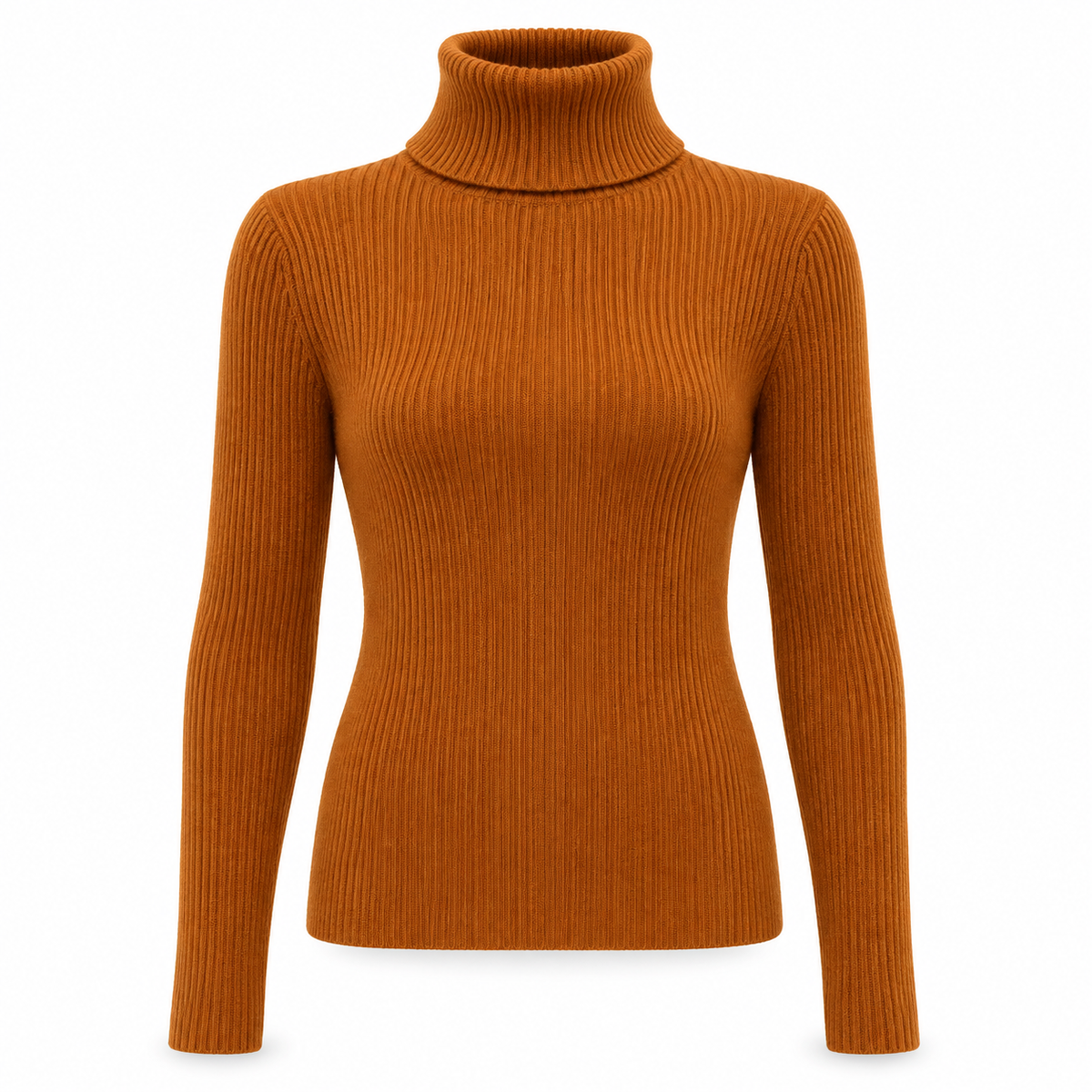 Ochre Soft Turtleneck Knit Sweater product view