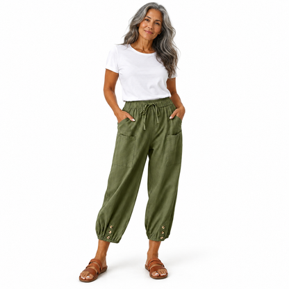 Relaxed Wide-Leg Linen Trousers