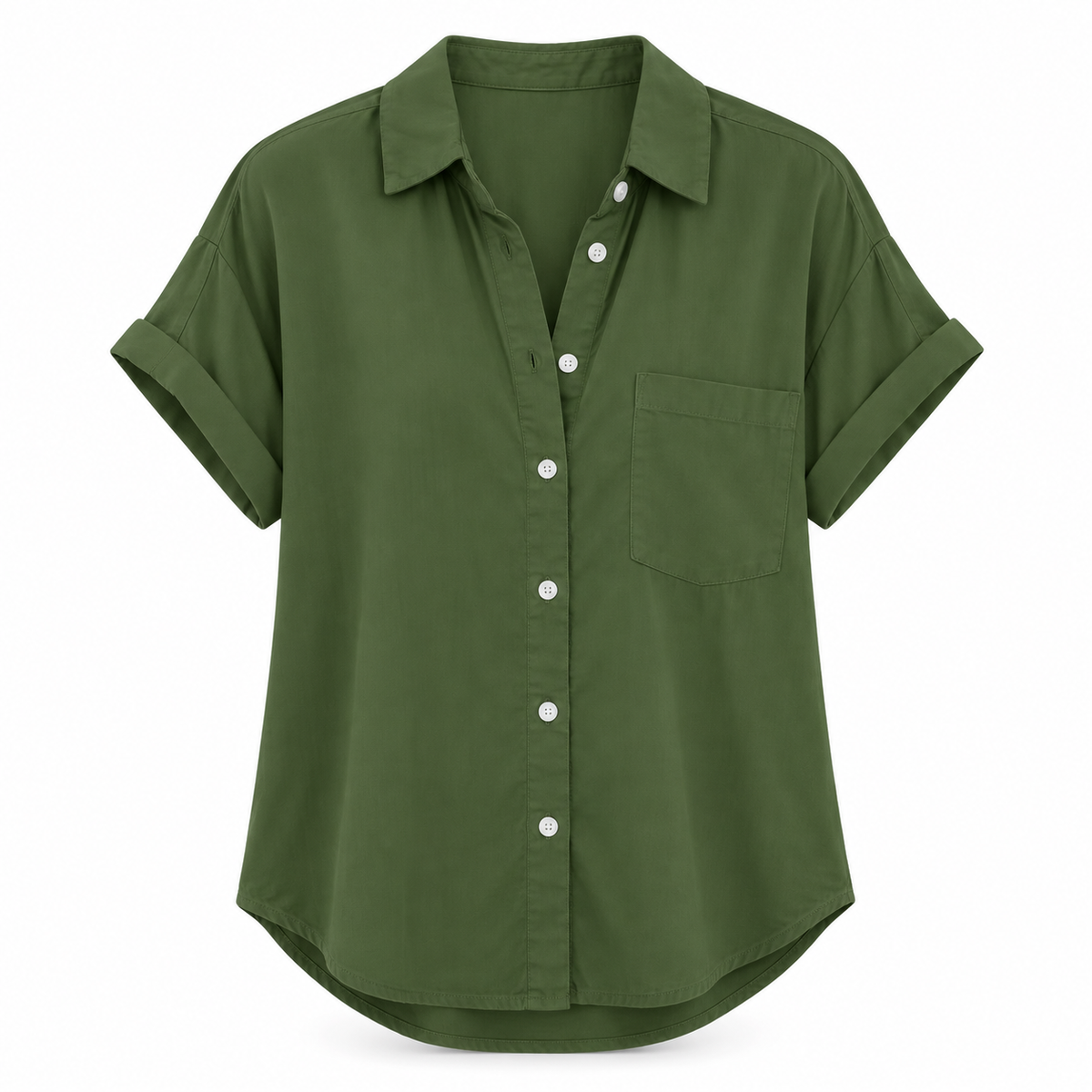 Chemise boutonnée décontractée à manches courtes