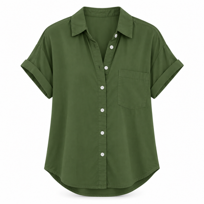 Chemise boutonnée décontractée à manches courtes