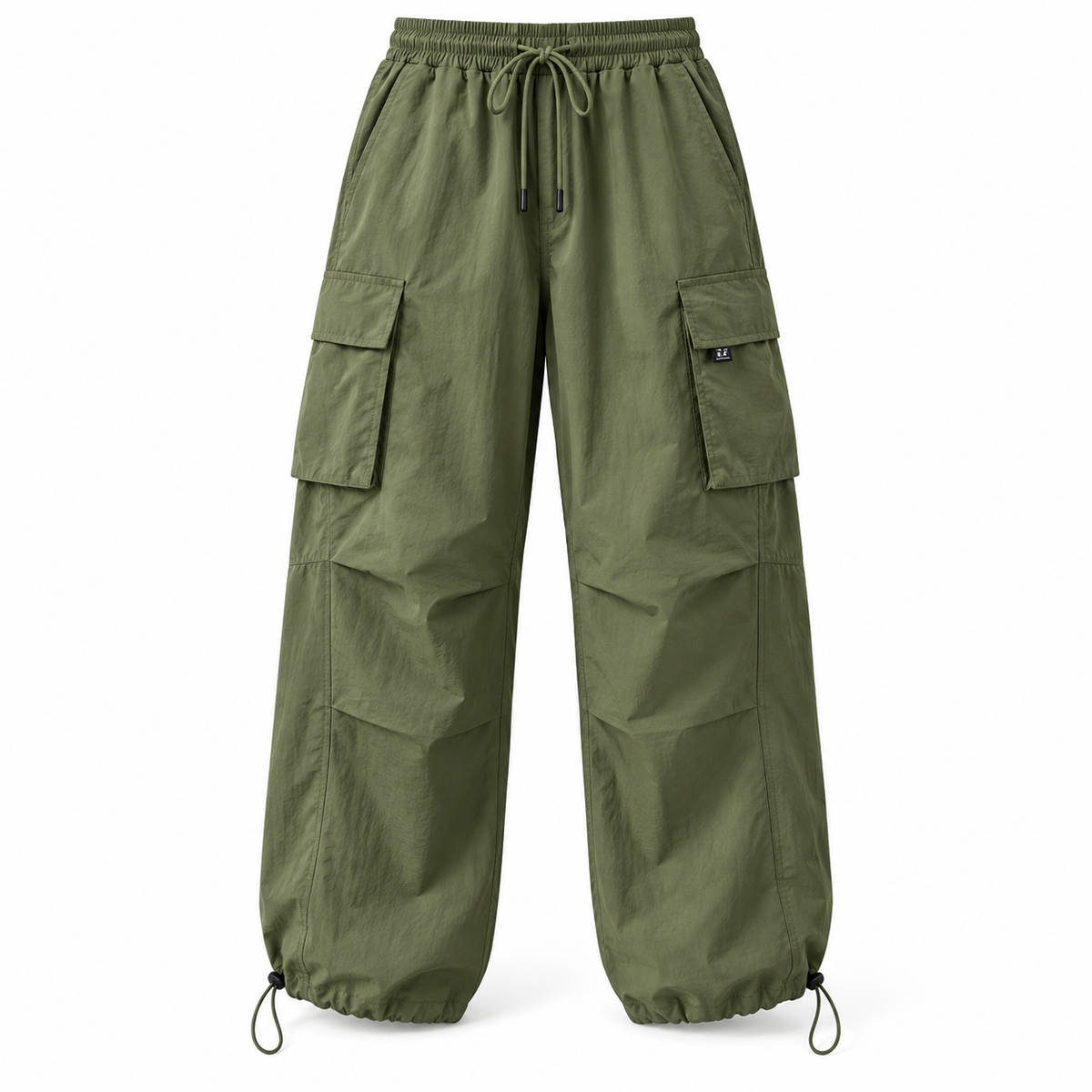 Olive Relaxed Cargo Trousers product view