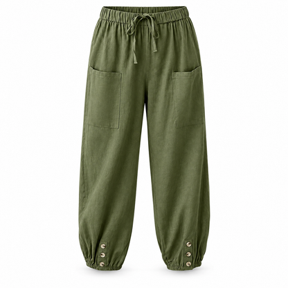 Relaxed Wide-Leg Linen Trousers