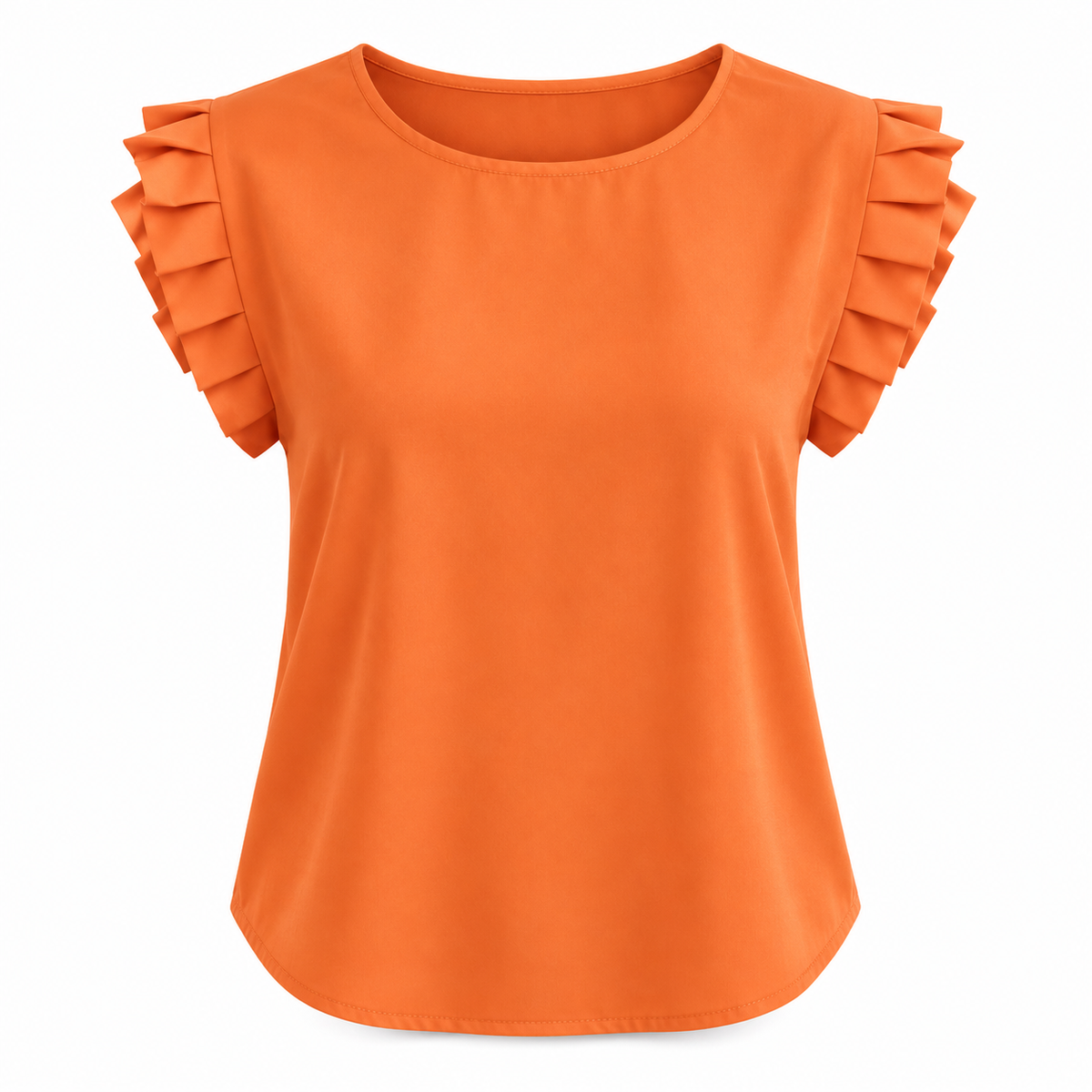 Blouse met Korte Mouwen en Plooien