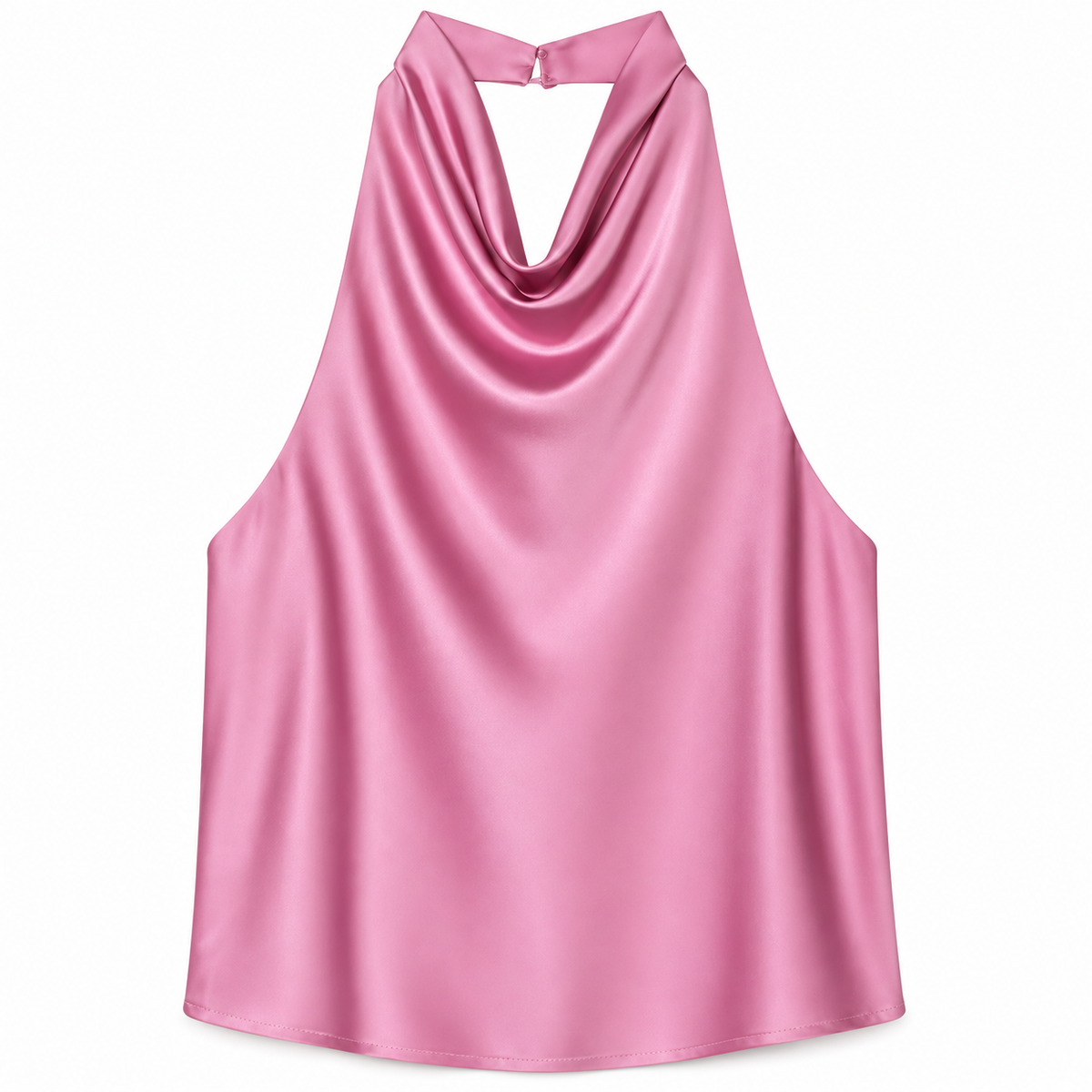 Orchid Satin Halter Top product view