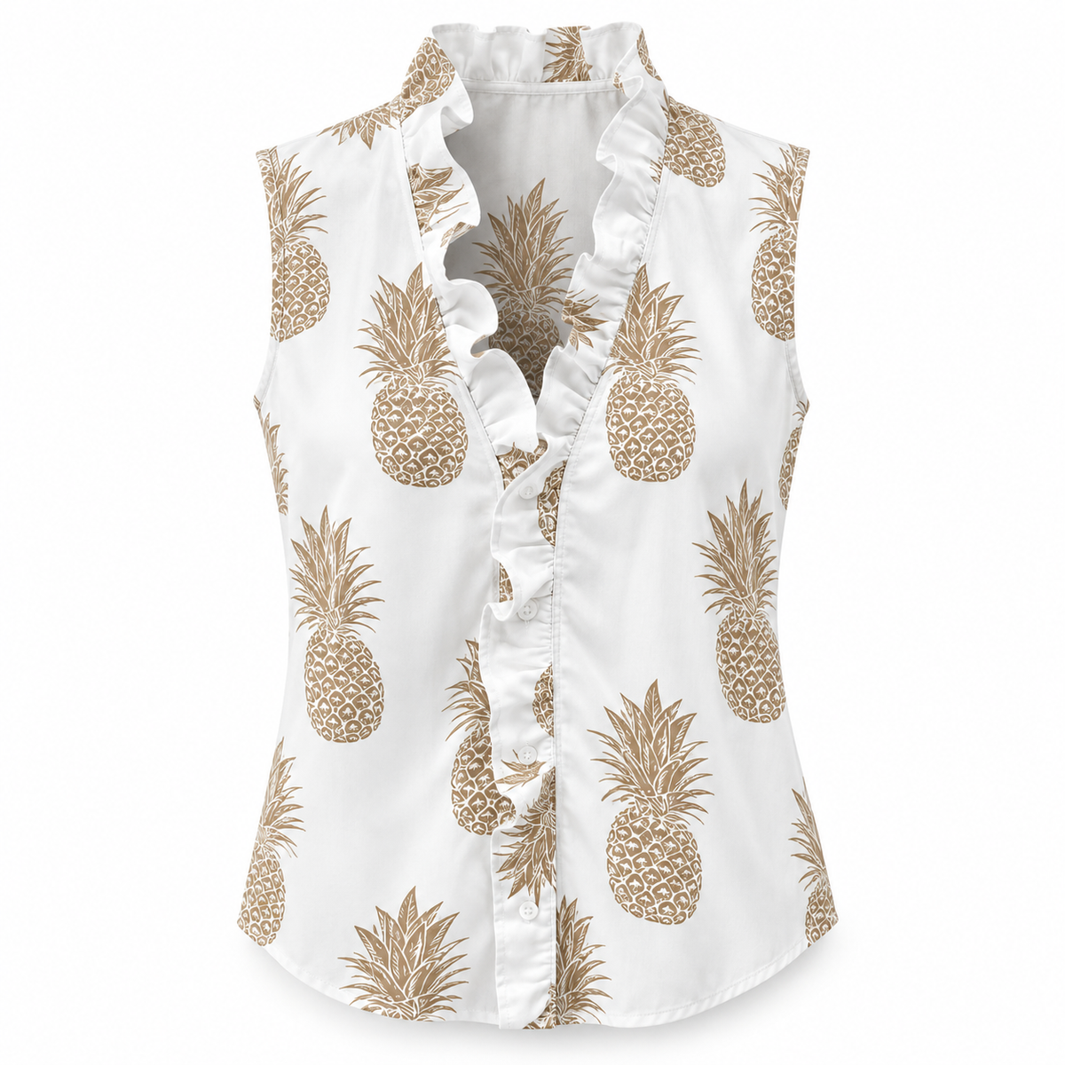 Ruffle V-Neck Blouse