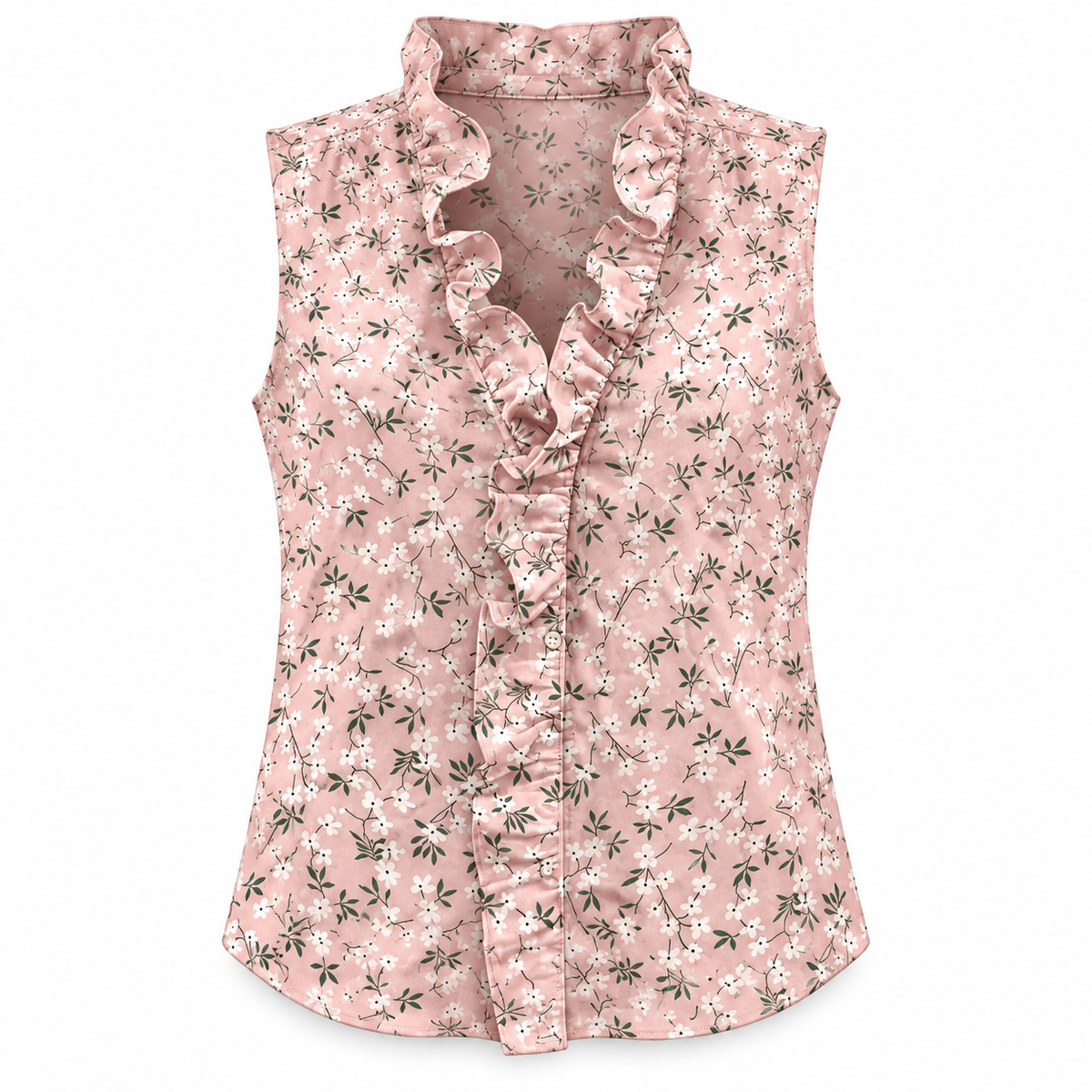 Ruffle V-Neck Blouse