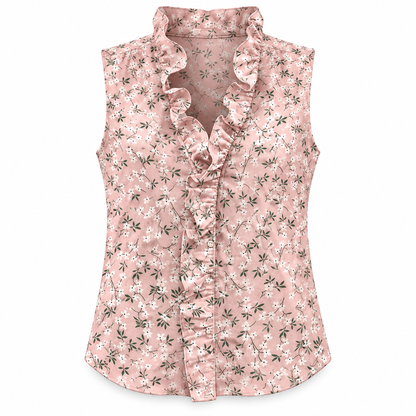 Ruffle V-Neck Blouse