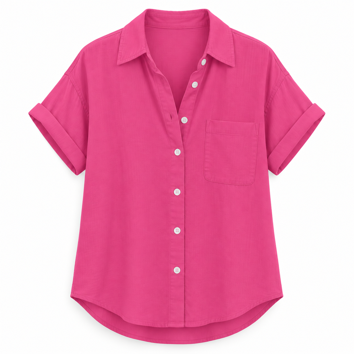 Chemise boutonnée décontractée à manches courtes
