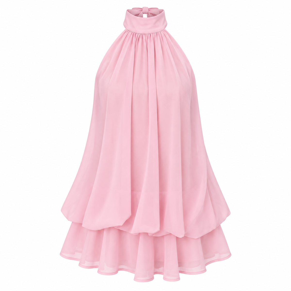 Ruffle Halter Mini Dress
