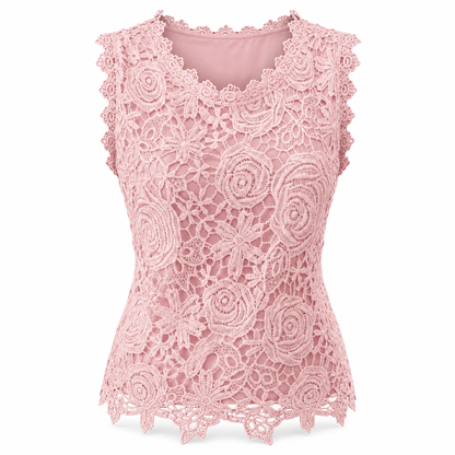 Mouwloze Blouse met Kant