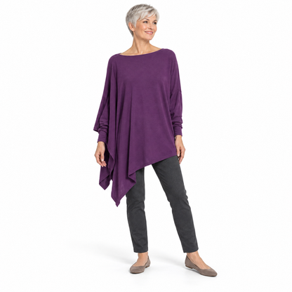 Relaxed Long-Sleeve Cotton Top