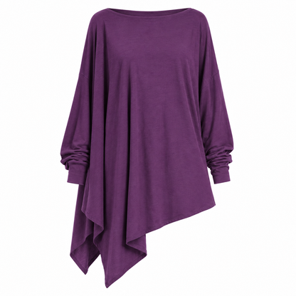 Relaxed Long-Sleeve Cotton Top