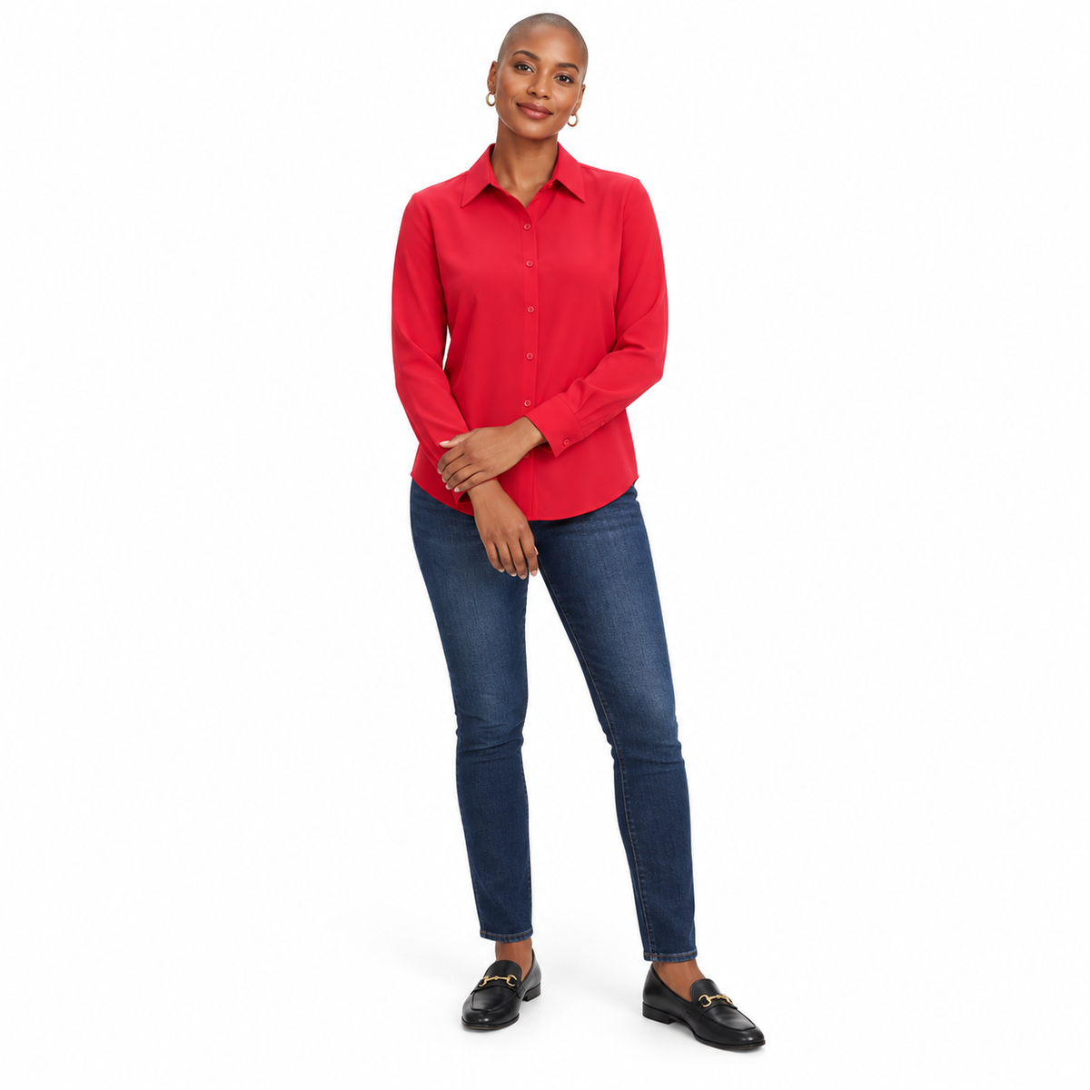 Chiffon Overhemd met Lange Mouwen