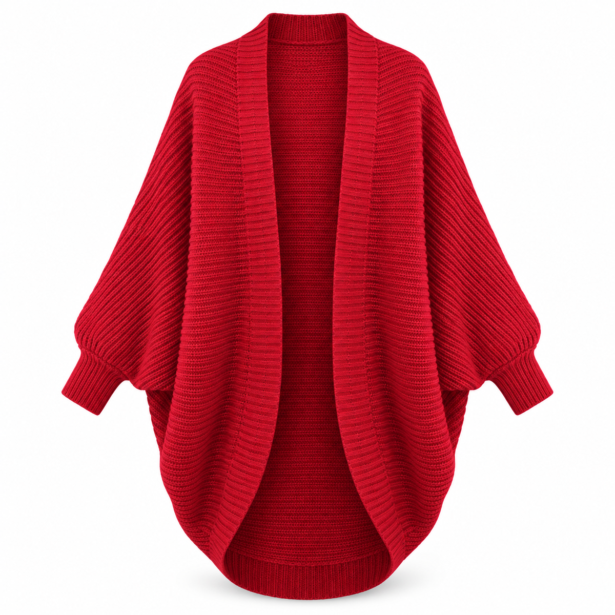 Red Relaxed Open Knit Cardigan product view