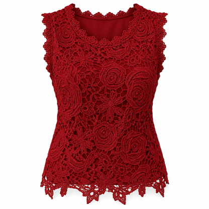 Mouwloze Blouse met Kant