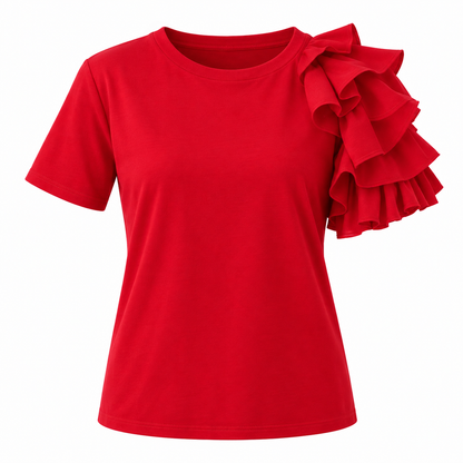 Ruffle-Sleeve Everyday Top