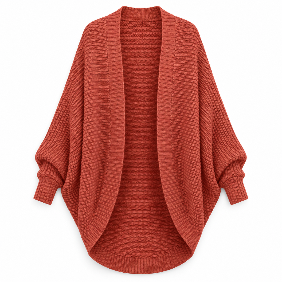 Rust Relaxed Open Knit Cardigan product view