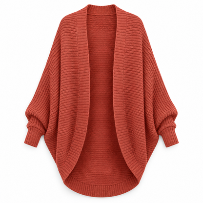 Rust Relaxed Open Knit Cardigan product view