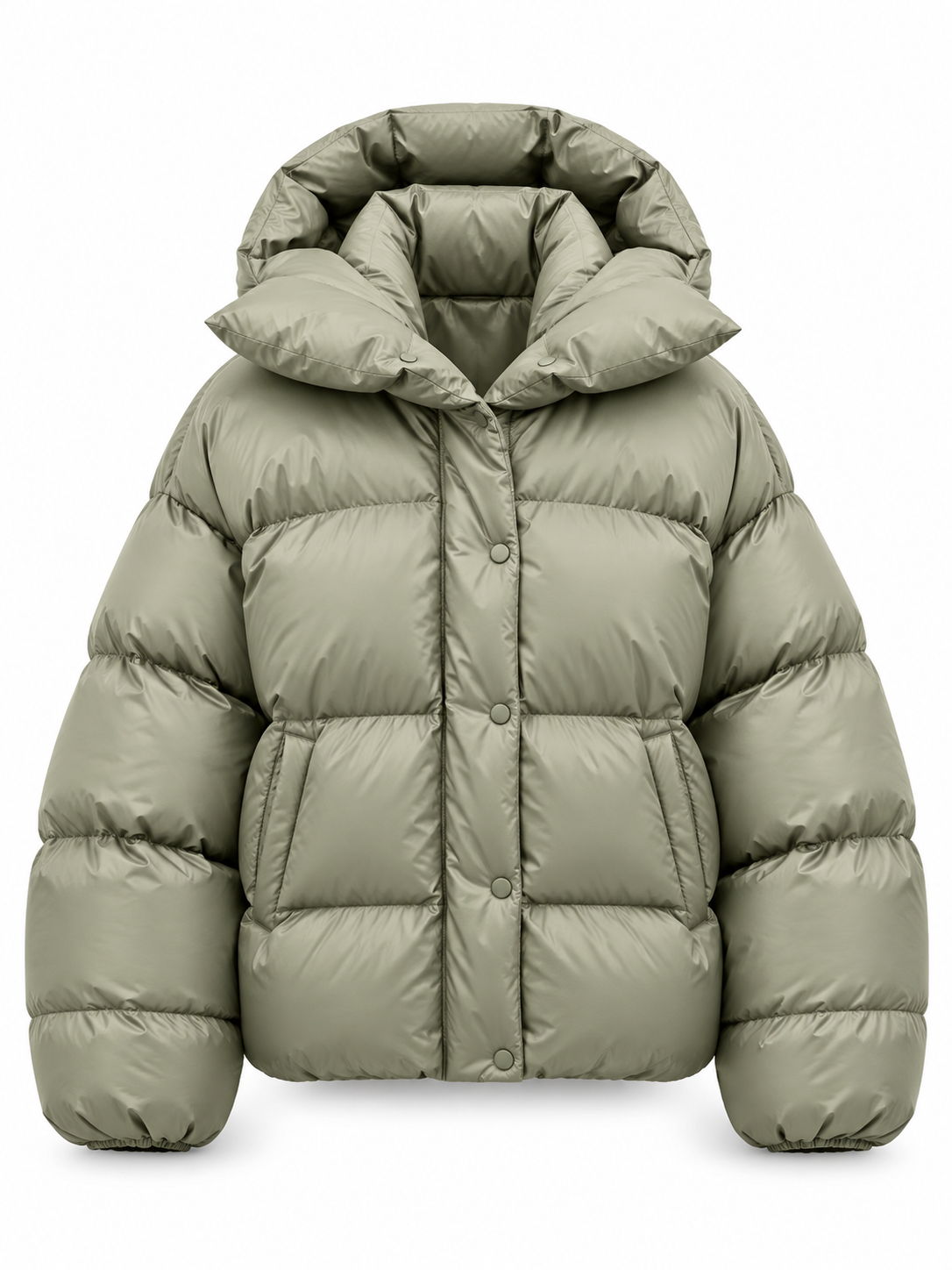 Sage Hooded Puffer Jacket product view