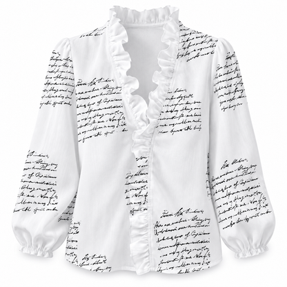 Ruffle V-Neck Blouse