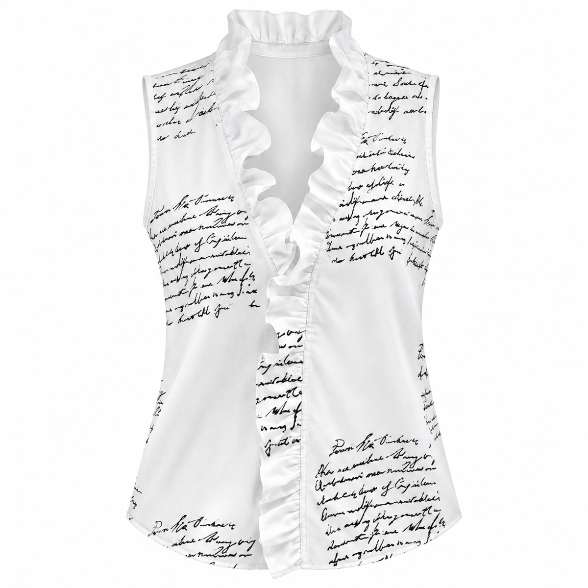 Ruffle V-Neck Blouse