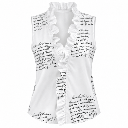 Ruffle V-Neck Blouse