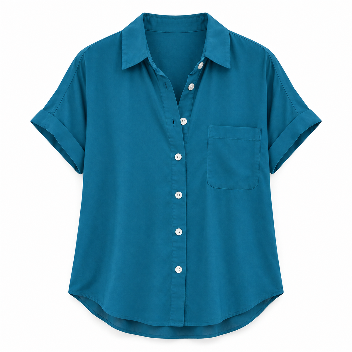 Chemise boutonnée décontractée à manches courtes