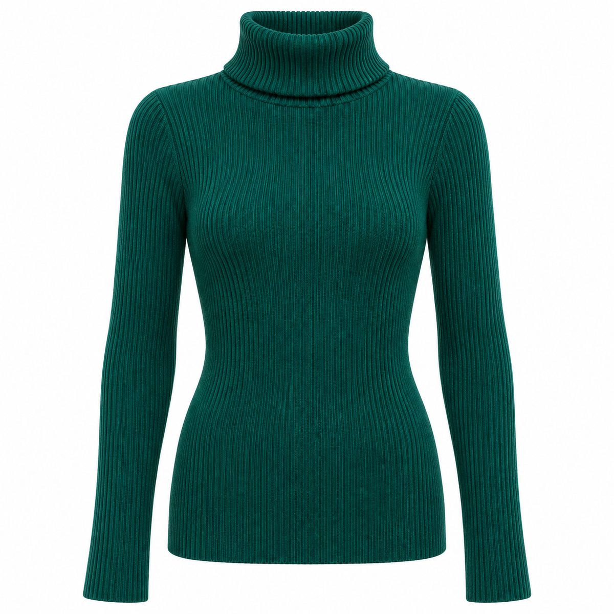 Teal Soft Turtleneck Knit Sweater product view