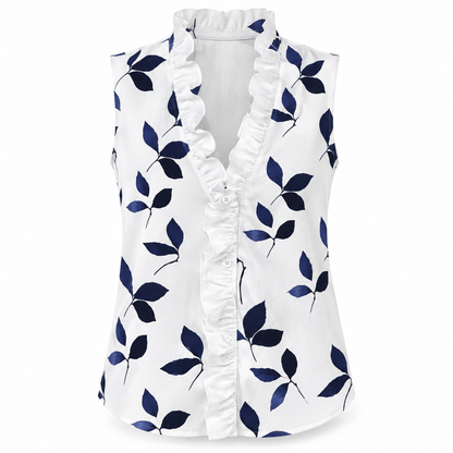 Ruffle V-Neck Blouse
