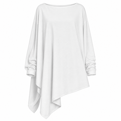 Relaxed Long-Sleeve Cotton Top