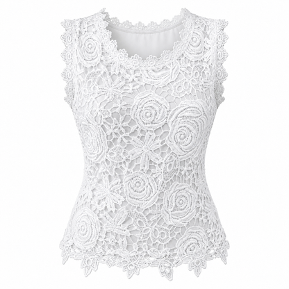 Mouwloze Blouse met Kant