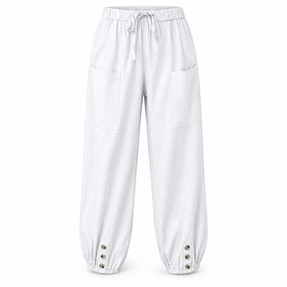 Relaxed Wide-Leg Linen Trousers