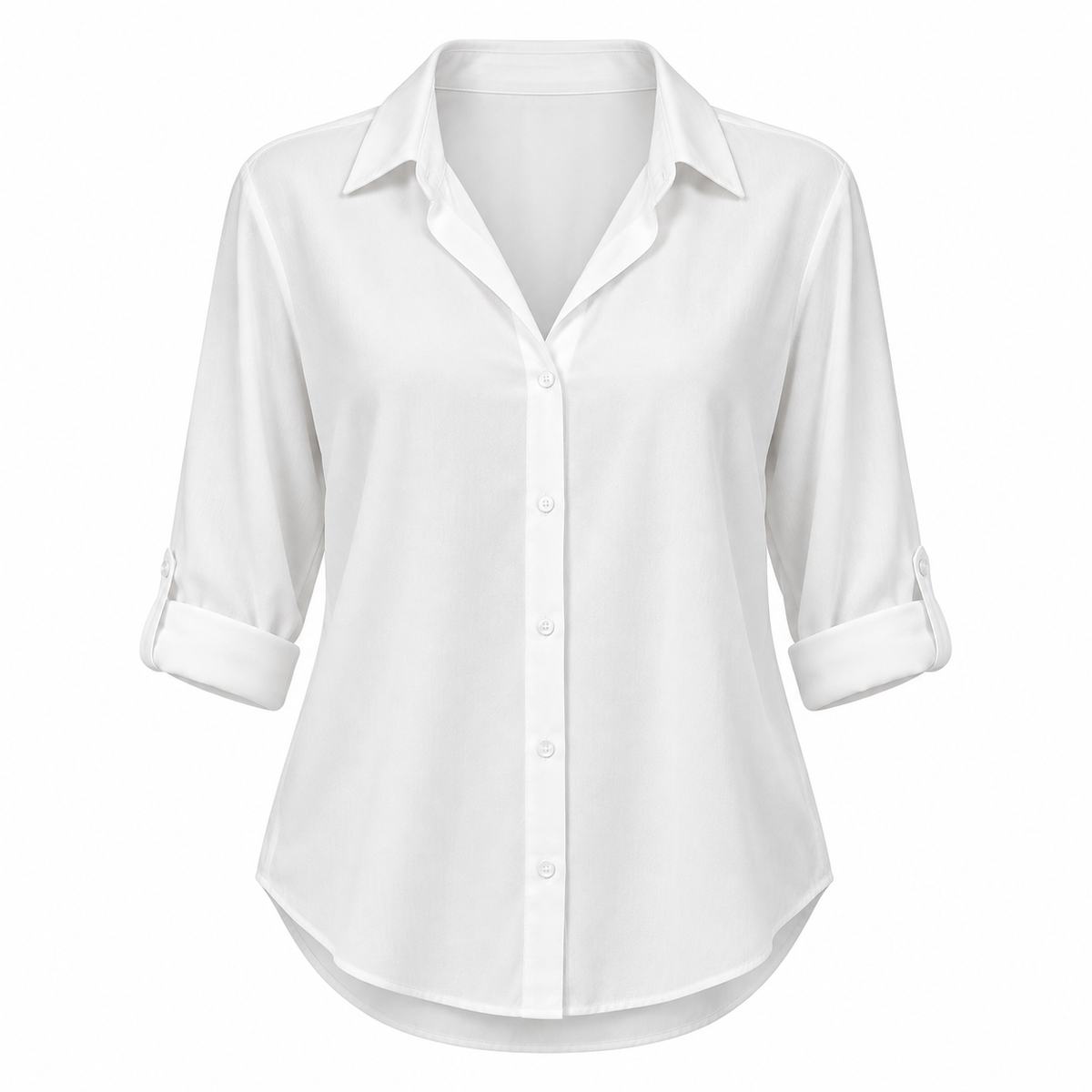 Relaxed Chiffon Button Blouse