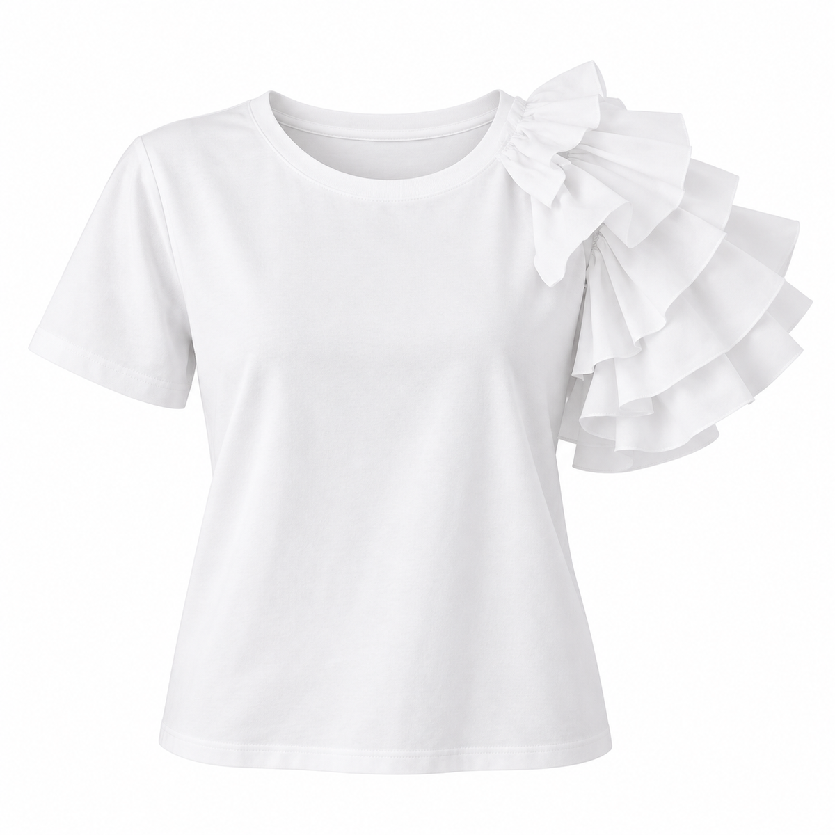 Ruffle-Sleeve Everyday Top