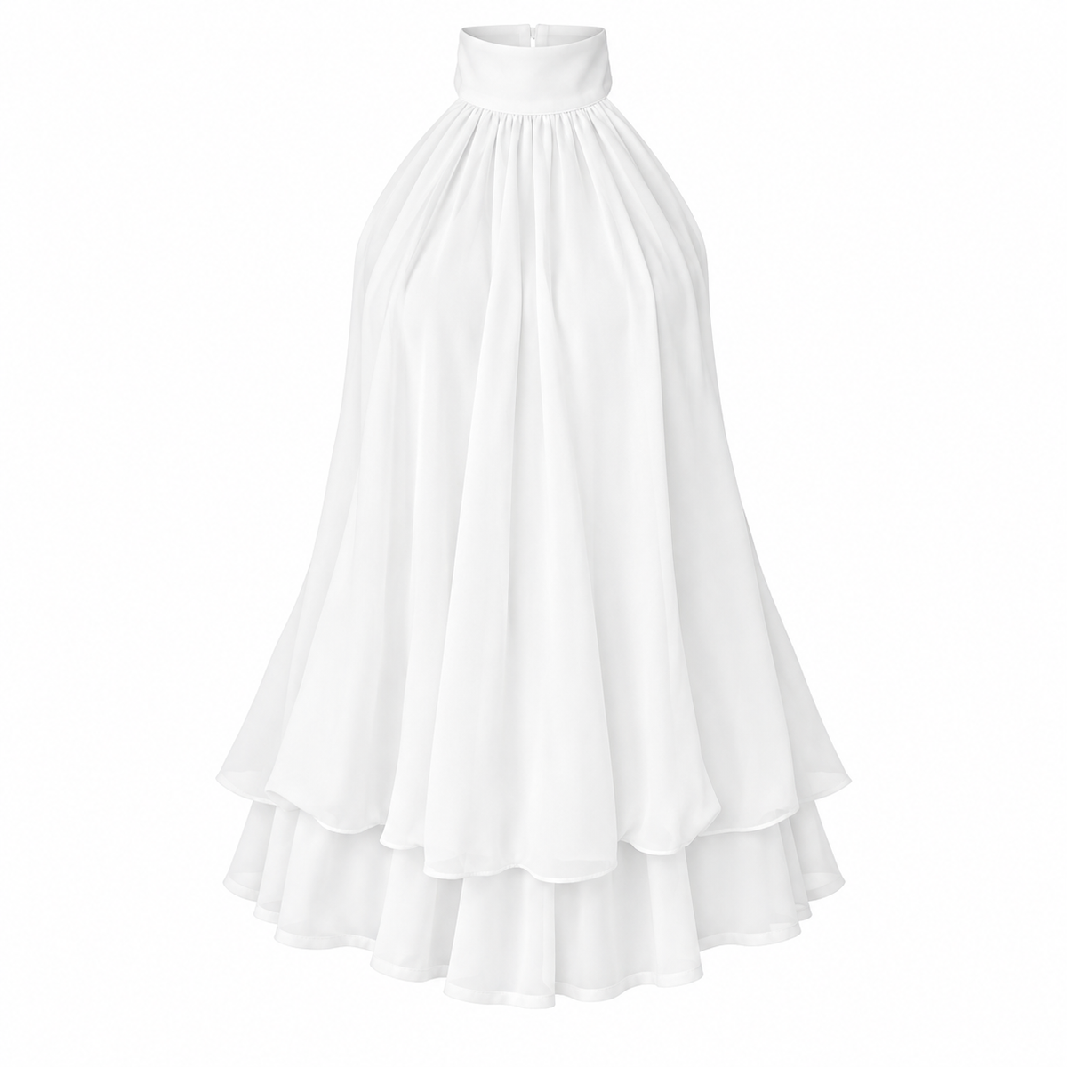 Ruffle Halter Mini Dress