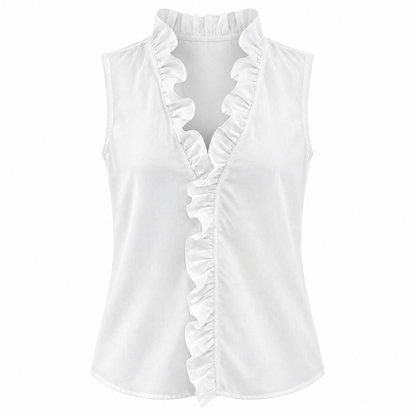 Ruffle V-Neck Blouse