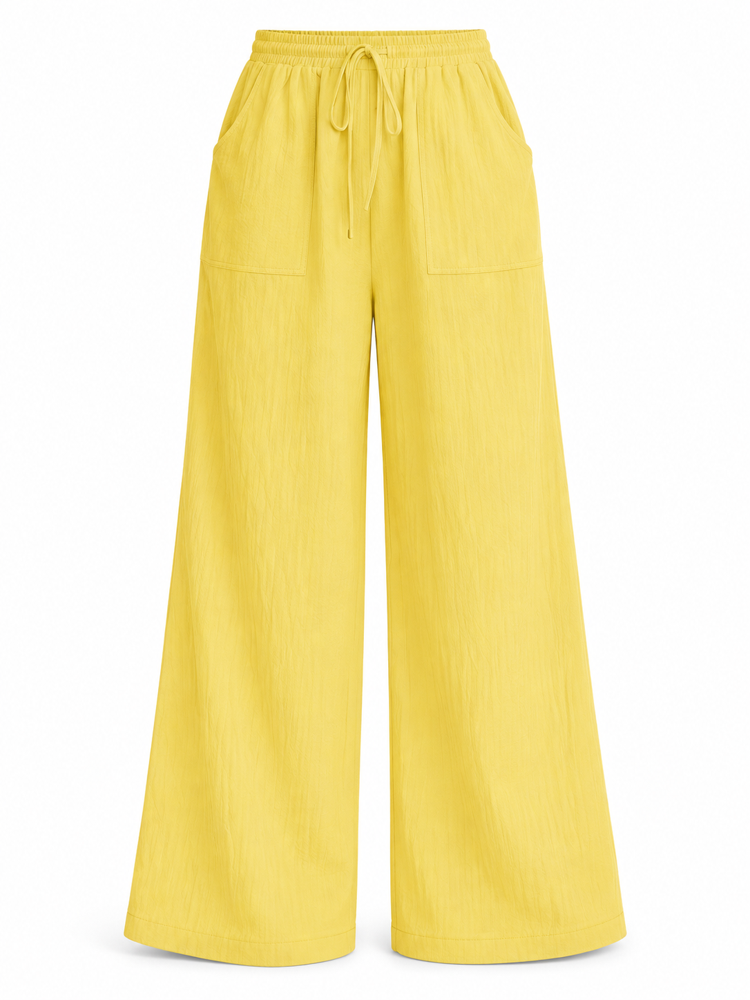 Yellow Relaxed Wide-Leg Trousers product view