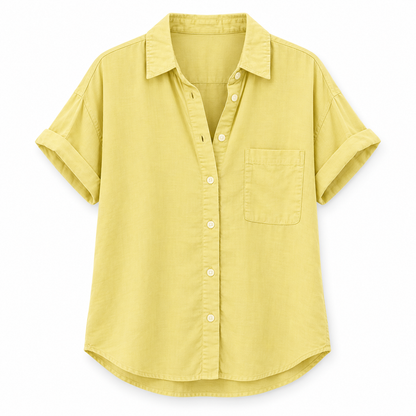 Chemise boutonnée décontractée à manches courtes