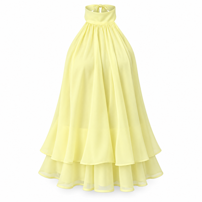 Ruffle Halter Mini Dress