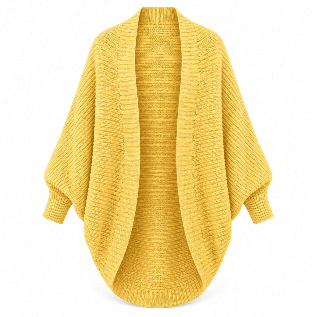 Yellow Relaxed Open Knit Cardigan product view